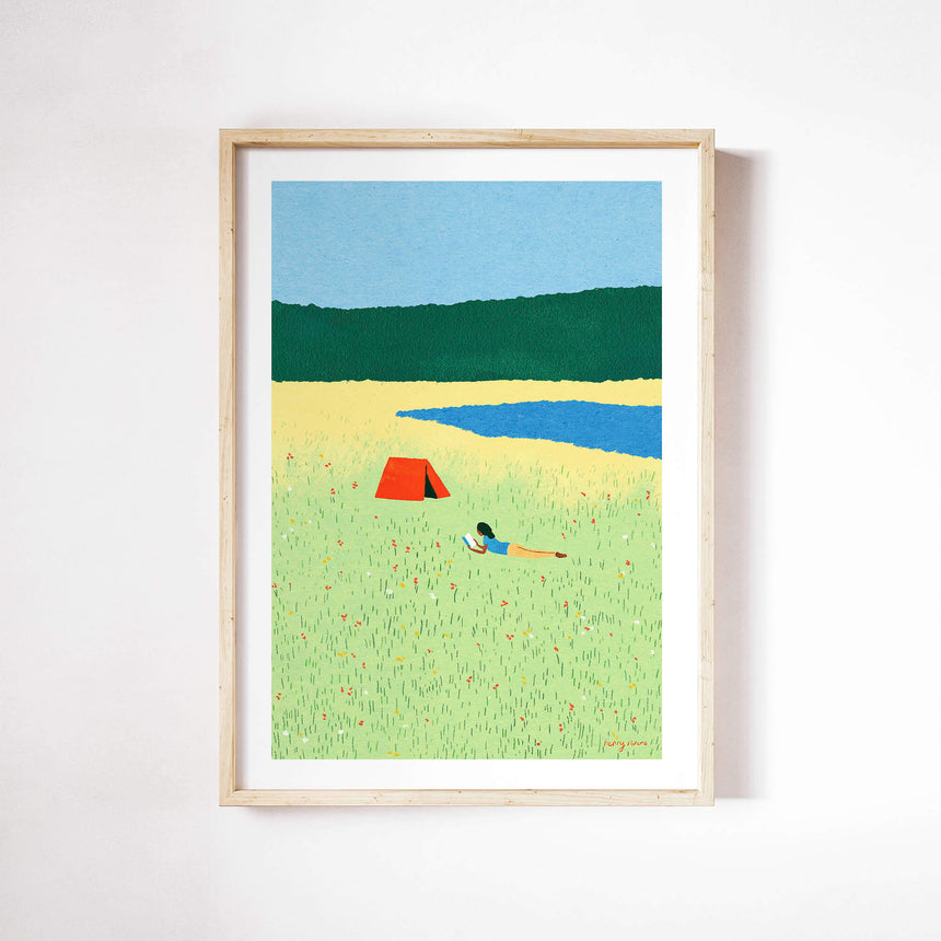 Reading In The Meadow