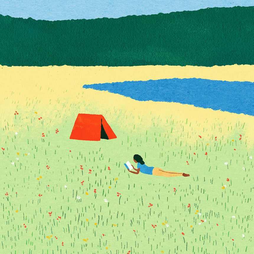 Reading In The Meadow