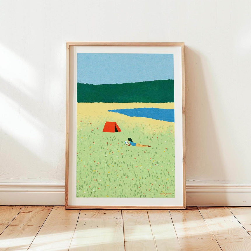 Reading In The Meadow